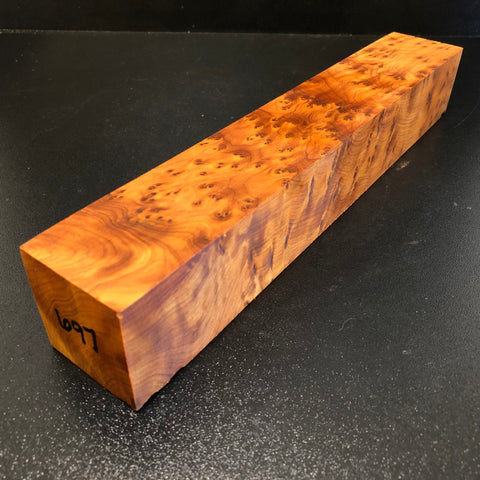 2"x2"x12" Thuya Burl Wood Spindle Turning Blank (#00697)