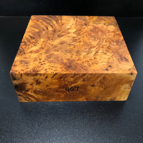 8"x8"x3" Thuya Burl Wood Bowl Turning Blank (#00707)