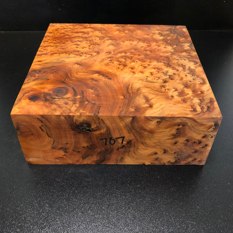 8"x8"x3" Thuya Burl Wood Bowl Turning Blank (#00724)