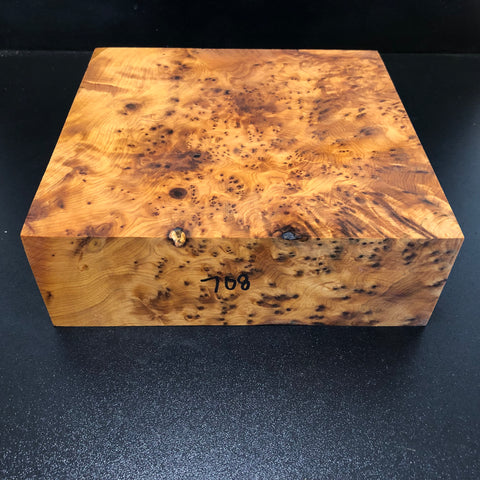 8"x8"x3" Thuya Burl Wood Bowl Turning Blank (#00708)