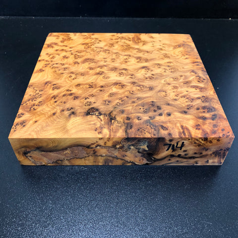 7.75x7.75x1.75 Thuya Burl Wood Bowl Turning Blank (#00714)