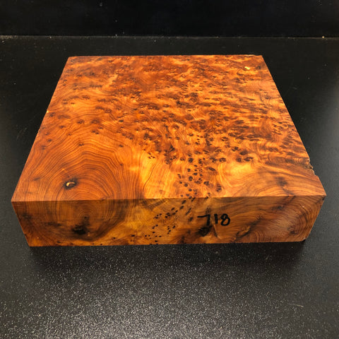 8"x8"x2" Thuya Burl Wood Bowl Turning Blank (#00718)
