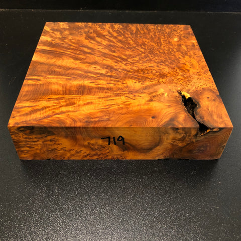 8"x8"x2" Thuya Burl Wood Bowl Turning Blank (#00719)