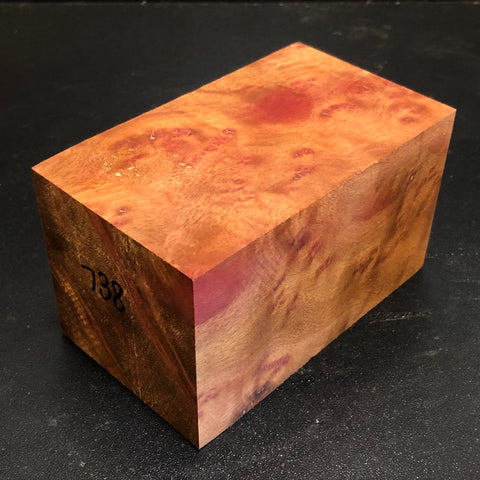 2.75x2.75x4.75" Camphor Burl Wood Spindle Turning Blank (#00738)