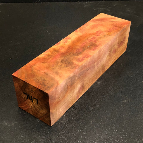 2"x2"x10.5" Camphor Burl Wood Spindle Turning Blank (#00746)