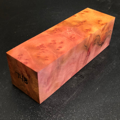 2"x2"x6.5" Camphor Burl Wood Spindle Turning Blank (#00748)