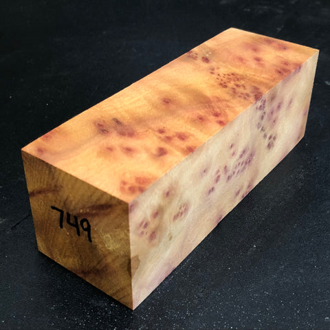 2"x2"x6" Camphor Burl Wood Spindle Turning Blank (#00749)