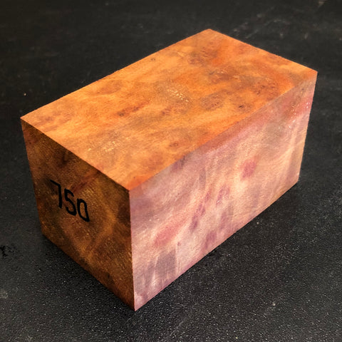 2"x2"x3.5" Camphor Burl Wood Spindle Turning Blank (#00750)