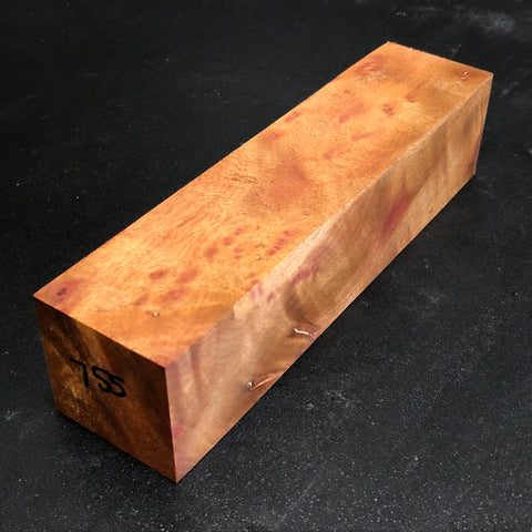 1.5"x1.5"x7" Camphor Burl Wood Spindle Turning Blank (#00755)
