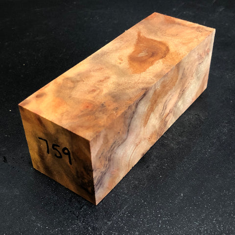 1.5"x1.5"x5" Camphor Burl Wood Spindle Turning Blank (#00759)