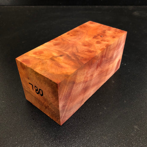 2"x2"x4" Camphor Burl Wood Spindle Turning Blank (#00780)