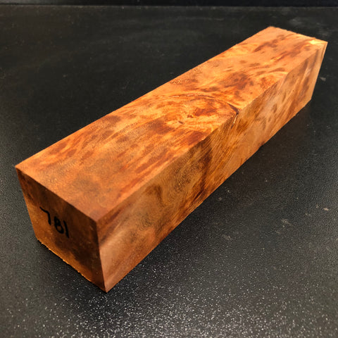 1.75"x1.75"x8" Camphor Burl Wood Turning Spindle Blank (#00781)