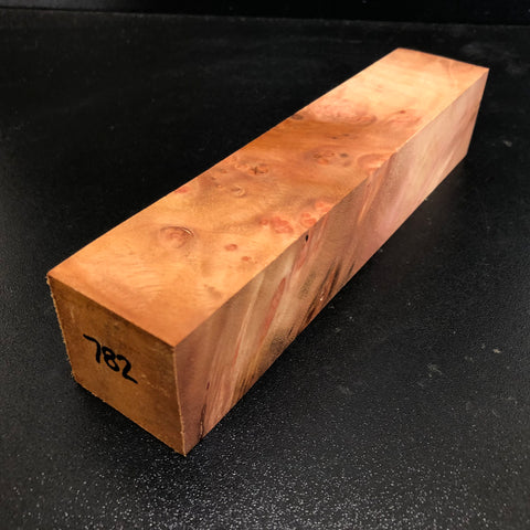 1.75"x1.75"x8" Camphor Burl Wood Turning Spindle Blank (#00782)