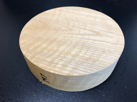 7"x2" KD Curly Sassafras Wood Bowl Turning Blank (#00797)