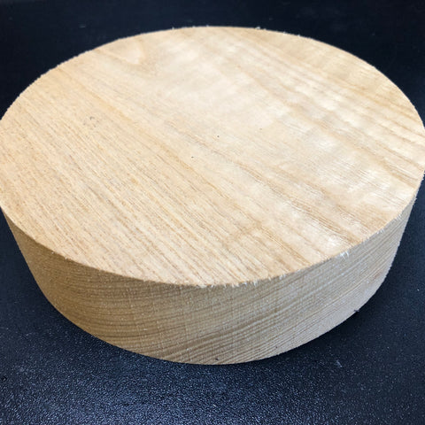 7"x2" KD Curly Sassafras Wood Bowl Turning Blank (#00798)