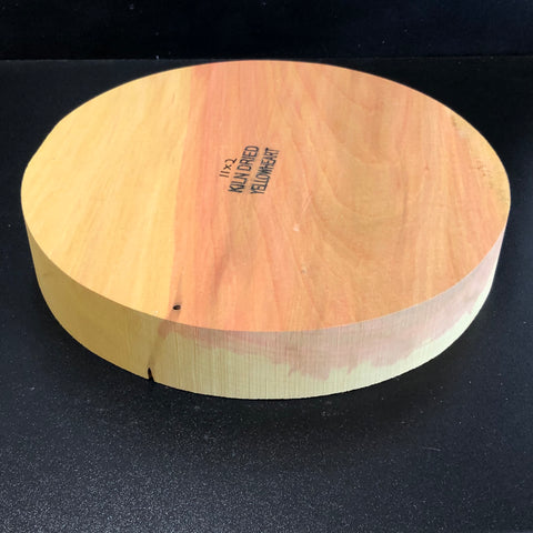 11"x2" KD Exhibition Grade Yellowheart Wood Bowl Turning Blank (#00800)