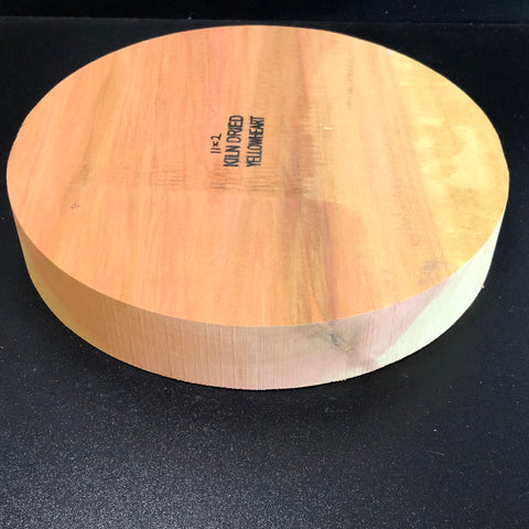 11"x2" KD Exhibition Grade Yellowheart Wood Bowl Turning Blank (#00801)