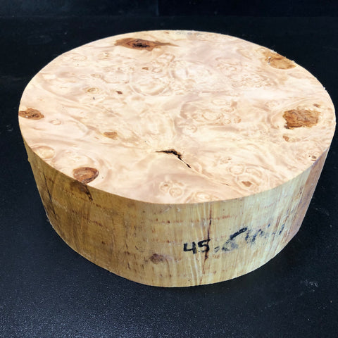 8"x3" KD Maple Burl Wood Bowl Turning Blank (#0045)