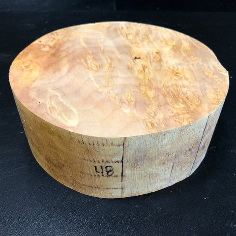 7"x3" KD Maple Burl Wood Bowl Turning Blank (#0048)