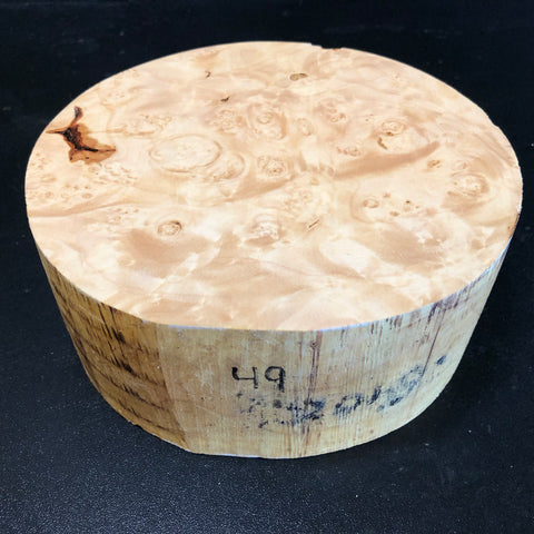 7"x3" KD Maple Burl Wood Bowl Turning Blank (#0049)