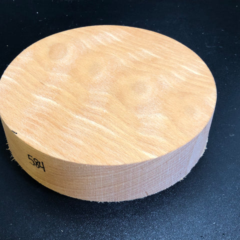 8"x2" KD Curly Beech Wood Bowl Turning Blank (#00584)