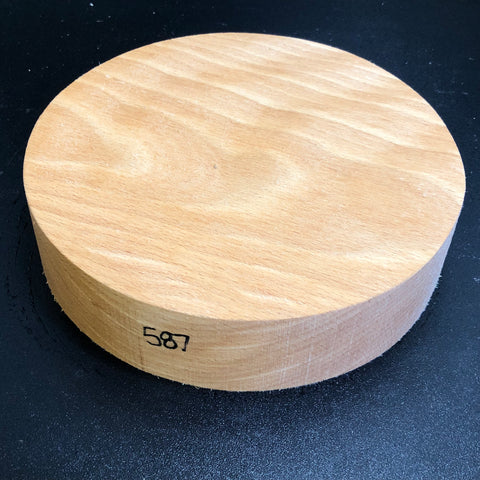 8"x2" KD Curly Beech Wood Bowl Turning Blank (#00587)