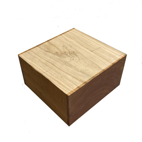 7"x 7"x4" KD Cherry Square Wood Bowl Turning Blank