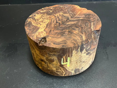 7"x4" Claro Walnut Burl Wood Bowl Turning Blank (#004)