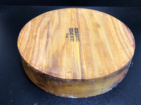9"x2" KD Exhibition Grade Canarywood Wood Bowl Turning Blank (#00535)