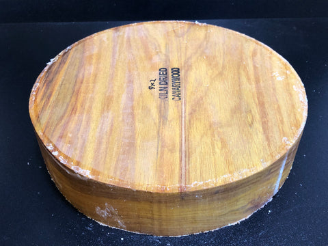 9"x2" KD Exhibition Grade Canarywood Wood Bowl Turning Blank (#00539)