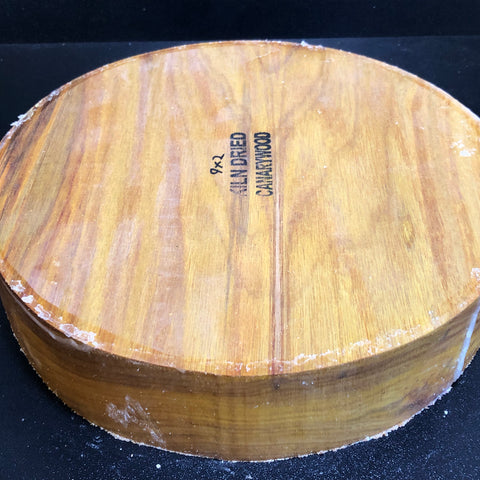 9"x2" KD Exhibition Grade Canarywood Wood Bowl Turning Blank (#00539)