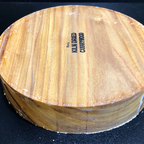 9"x2" KD Exhibition Grade Canarywood Wood Bowl Turning Blank (#00540)