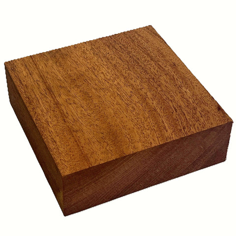 6"x6"x2" KD African Mahogany Square Wood Bowl Turning Blank
