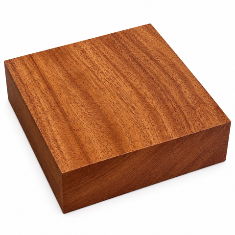 Pack of 12) 6"x6"x2" KD African Mahogany Square Wood Bowl Turning Blank