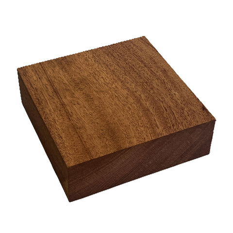 6"x6"x2" KD African Mahogany Square Wood Bowl Turning Blank