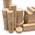 African Mahogany round and rectangular turning blank stacks
