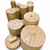 Afromosia round turning blank stacks