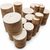 Unfinished kiln dried ash turning blanks on a white background