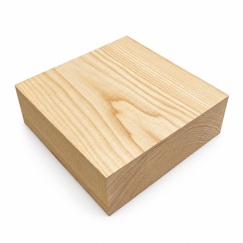 6"x6"x2" KD Ash Square Wood Bowl Turning Blank