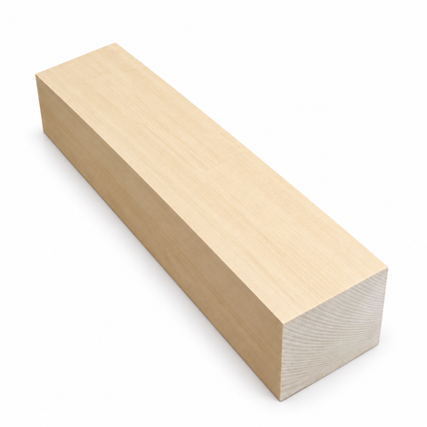 3"x3"x6" KD Basswood Wood Spindle Turning Blank