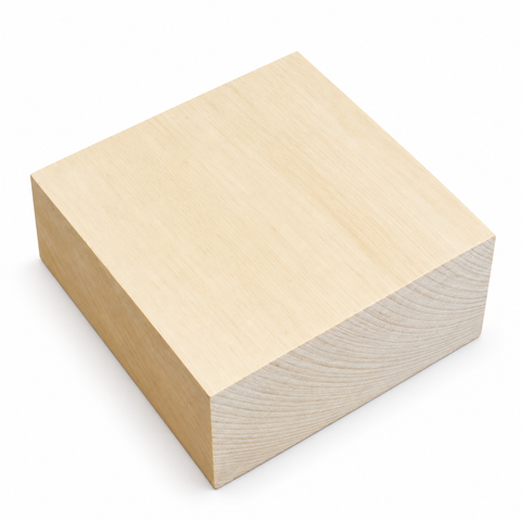 Pack of 12) 5"x5"x2" KD Basswood Square Wood Turning Blank