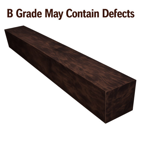 1.5"x1.5"x11"-12" KD B Grade African Blackwood Spindle Blanks May contain Defects