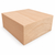 5"x5"x3" KD Beech Wood Square Turning Blank