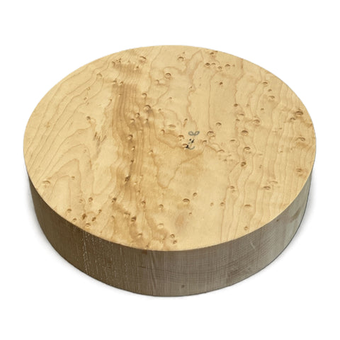7"x2" KD Birdseye Maple Wood Platter Turning Blank