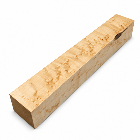 2"x2"x18" KD Birdseye Maple Wood Spindle Turning Blank