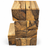 Natural unfinished black limba turning blanks on a white background