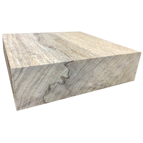 5"x5"x2" KD White Limba Wood Square Turning Blank