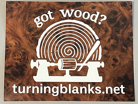 5"x4" Burl Sticker got wood?