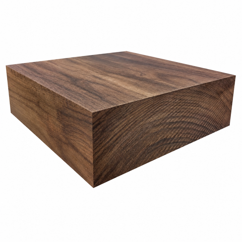 5"x5"x2" KD Black Walnut Wood Square Turning Blank