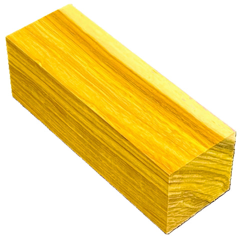 1.5"x1.5"x18" KD Canarywood Wood Spindle Turning Blank